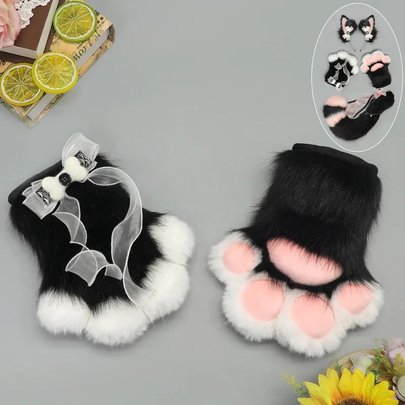 Plush Fox Dog Ears Hairbands Fluffy Cat Paw Gloves Faux Fur Wolf Tail Fursuit Cute Girls Women Costume Accessories Cosplay Props
Plush Fox Dog Ears Hairbands Fluffy Cat Paw Gloves Faux Fur Wolf Tail Fursuit Cute Girls Women Costume Accessories Cosplay Props