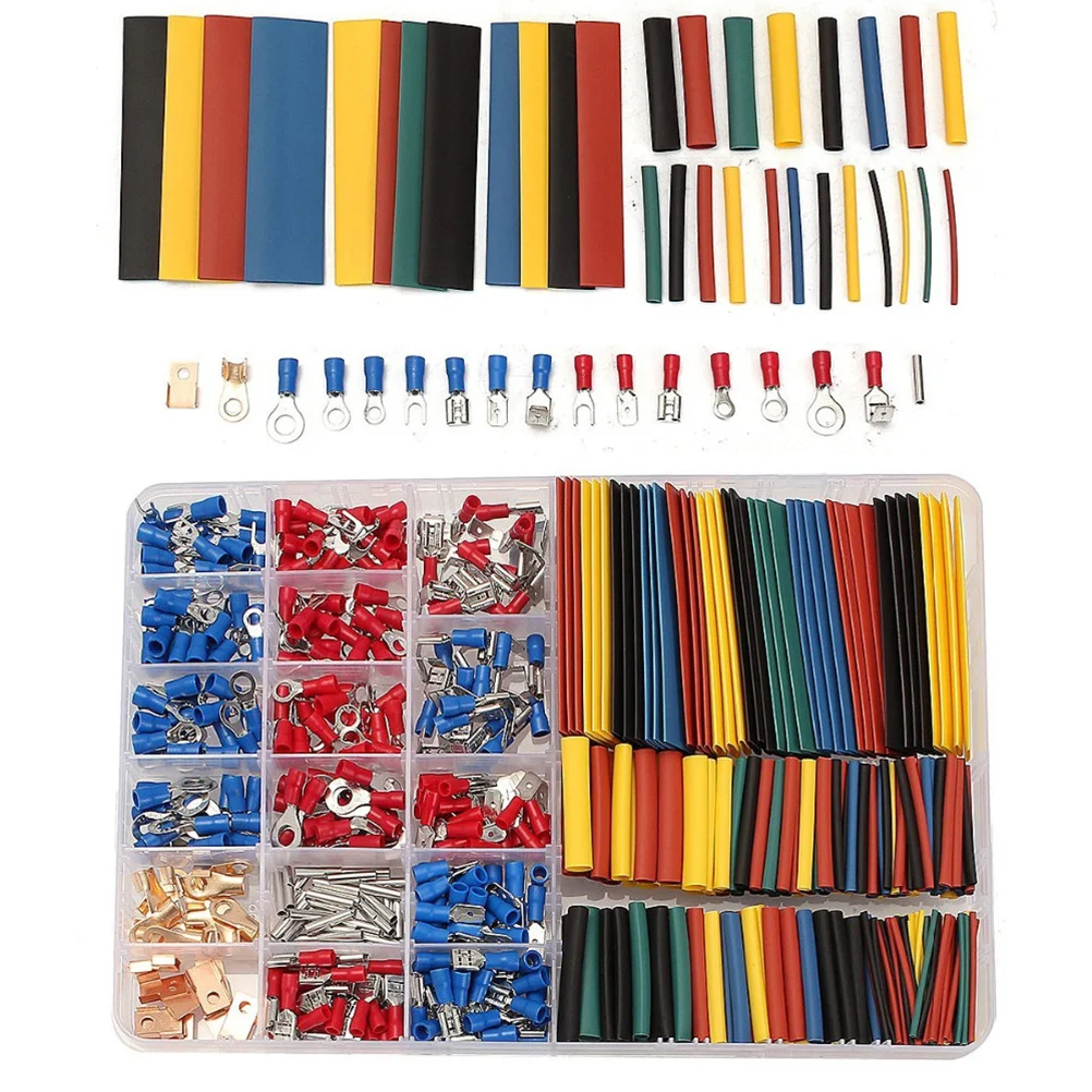 678Pcs Assorted Wire Crimp Terminals Connector Set 17 Types 3 Colors Re-Sealable Plastic Case for Workshops Mechanics
678Pcs Assorted Wire Crimp Terminals Connector Set 17 Types 3 Colors Re-Sealable Plastic Case for Workshops Mechanics