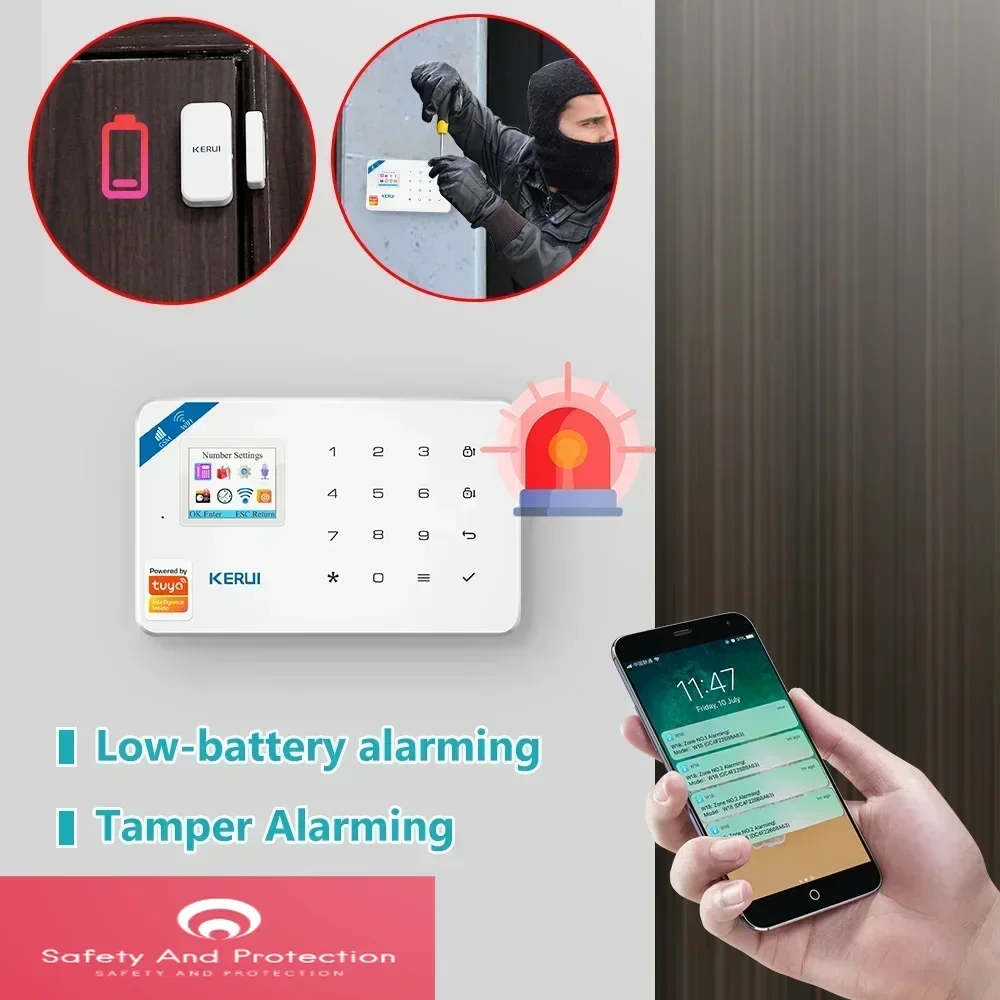 KERUI W181 Tuya Alarm Kit Camera WIFI GSMHome Burglar Security System Curtain Motion Sensor Wireless Solar Siren IP Camera
KERUI W181 Tuya Alarm Kit Camera WIFI GSMHome Burglar Security System Curtain Motion Sensor Wireless Solar Siren IP Camera