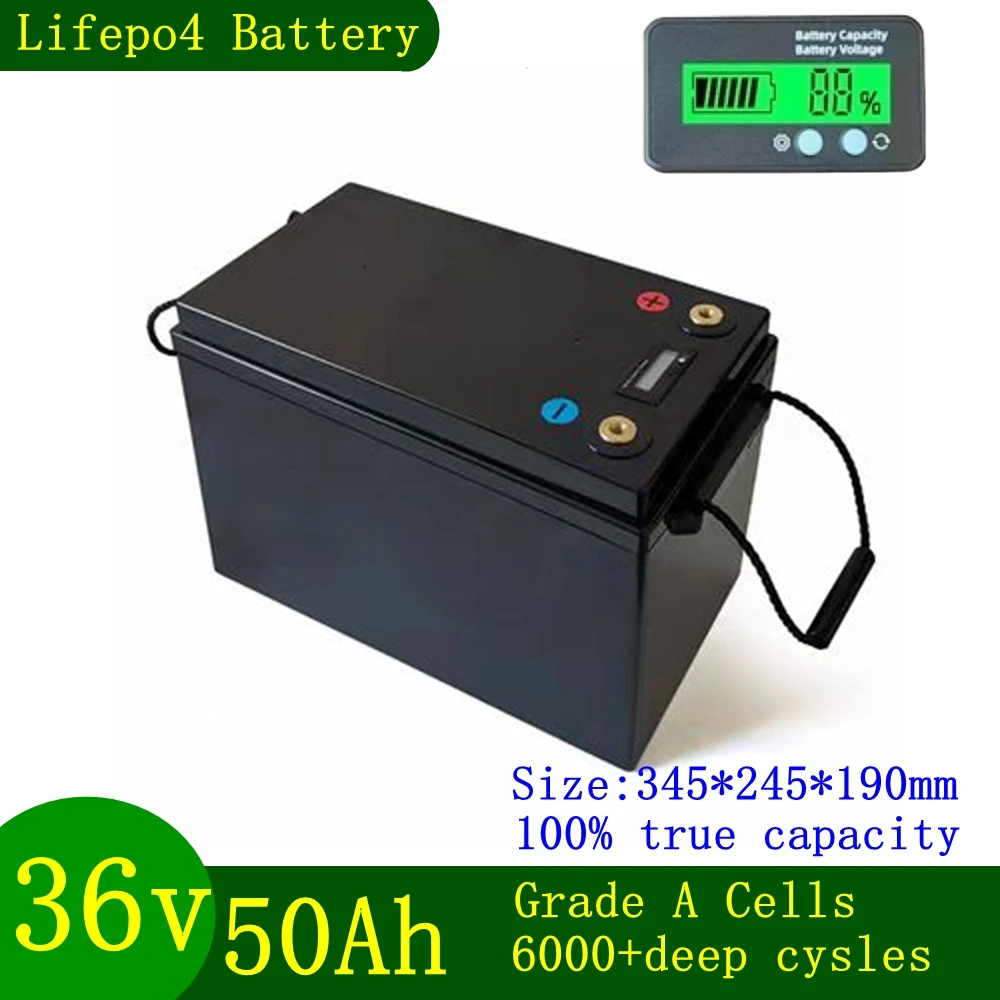 waterproof for 1000W 1500W scooter bike Tricycle Solar Backup backup power +5A charger36V 50AH Lifepo4 battery with BMS
waterproof for 1000W 1500W scooter bike Tricycle Solar Backup backup power +5A charger36V 50AH Lifepo4 battery with BMS