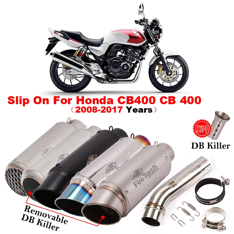 Slip On For Honda CB400 CB 400 2008 - 2017 Motorcycle GP Exhaust System 51mm Middle Link Pipe Escape Moto Removable DB Killer
Slip On For Honda CB400 CB 400 2008 - 2017 Motorcycle GP Exhaust System 51mm Middle Link Pipe Escape Moto Removable DB Killer