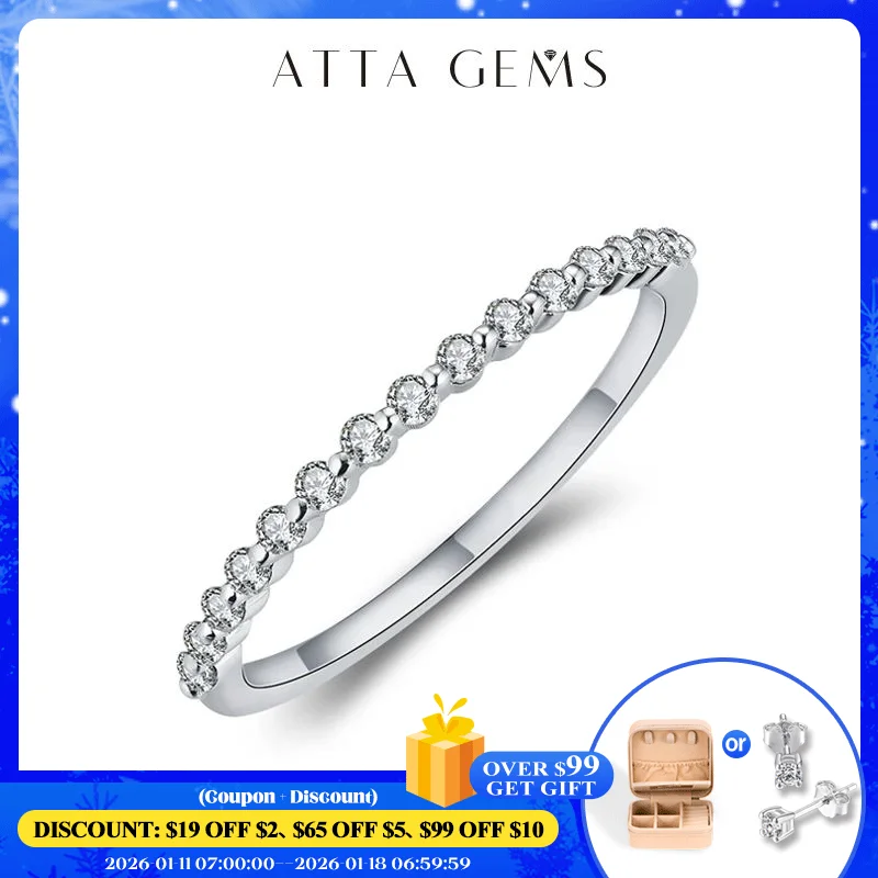 ATTAGEMS 925 Sterling Silver 18K Gold Plated Bubble Ring for Women Moissanite Solitaire Ring Eternity Wedding Band Engagement
ATTAGEMS 925 Sterling Silver 18K Gold Plated Bubble Ring for Women Moissanite Solitaire Ring Eternity Wedding Band Engagement