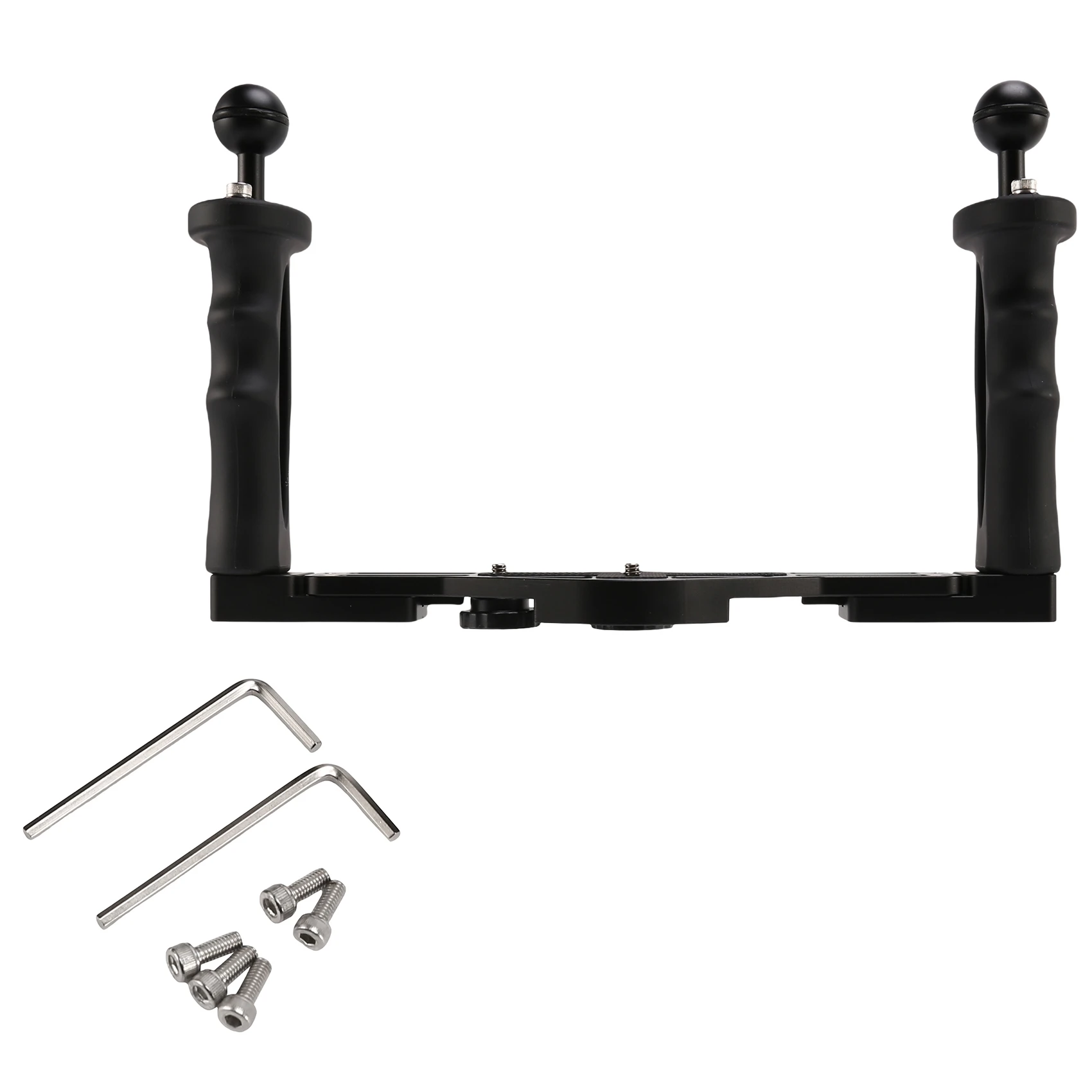 Dual Handheld Stabilizer Diving Underwater Camera Housings Tray/Grip Waterproof With Double Handle For Dome Port Waterproof Case
Dual Handheld Stabilizer Diving Underwater Camera Housings Tray/Grip Waterproof With Double Handle For Dome Port Waterproof Case