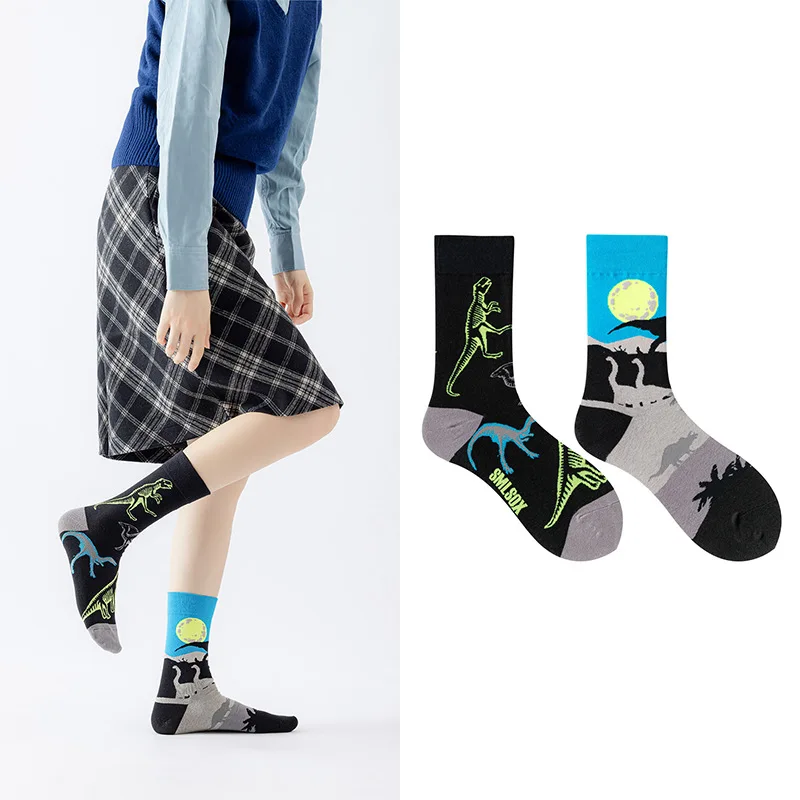 1 Pair AB Cotton Causal Fashion Men Funny Animals Dinosaur Happy Socks Boys Male Street Skateboard Crew Standard Sox
1 Pair AB Cotton Causal Fashion Men Funny Animals Dinosaur Happy Socks Boys Male Street Skateboard Crew Standard Sox