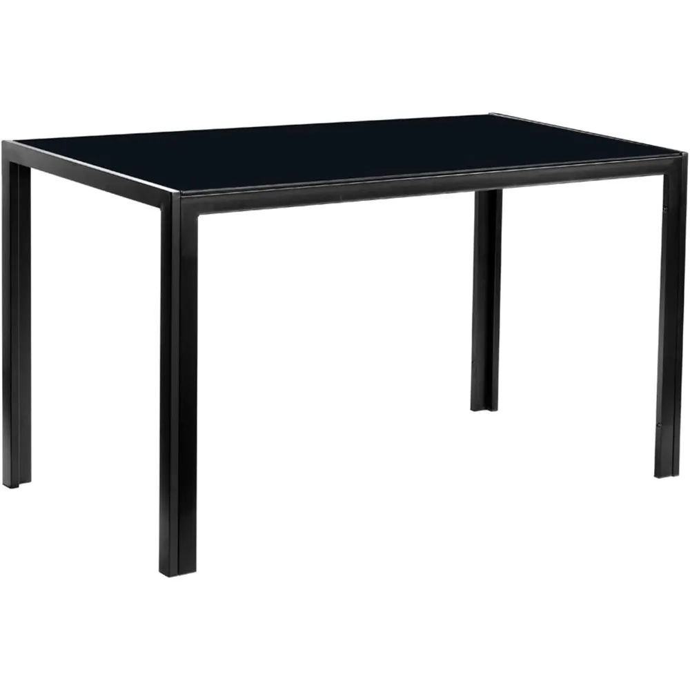 Modern Tempered Glass Dining Table for 6, Kitchen & Dining Room Glass Tables with 4 Square Metal Legs, 180lbs Capacity, 52.76"
Modern Tempered Glass Dining Table for 6, Kitchen & Dining Room Glass Tables with 4 Square Metal Legs, 180lbs Capacity, 52.76"