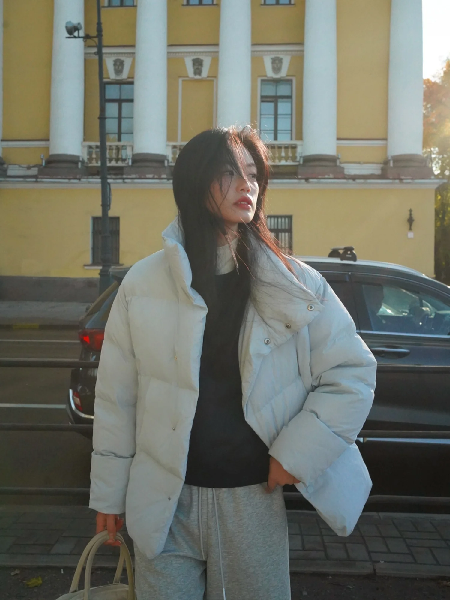 Pusumede Women's ort Puffer Jaet Stand Collar Loose Fit Du down Warm Casual Sle 90% White Du Feather Coat
Pusumede Women's ort Puffer Jaet Stand Collar Loose Fit Du down Warm Casual Sle 90% White Du Feather Coat