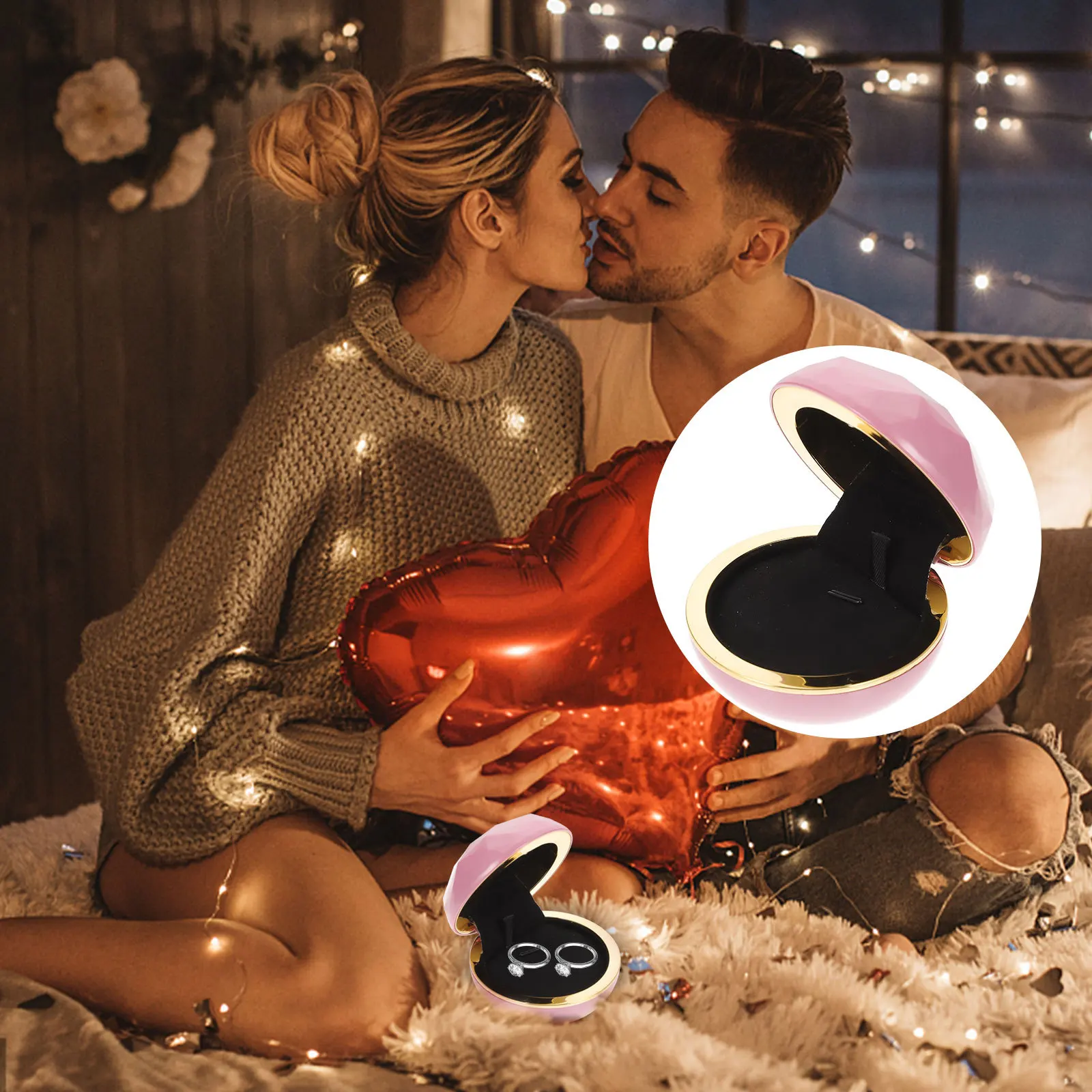 Led Light Jewelry Box Necklace Storage Case Romantic Gift For Wedding Engagement Anniversary Valentine'S Day Organizer
Led Light Jewelry Box Necklace Storage Case Romantic Gift For Wedding Engagement Anniversary Valentine'S Day Organizer