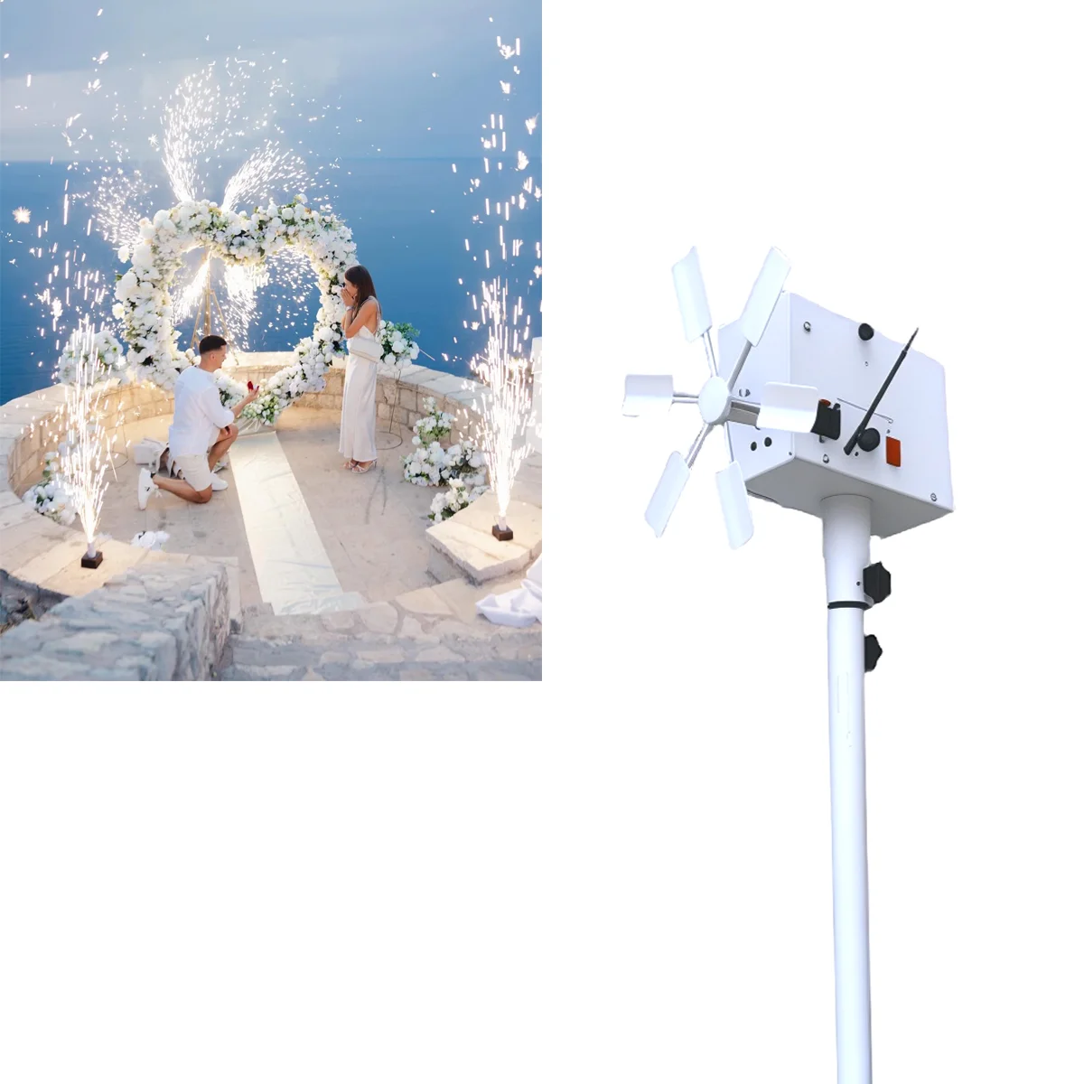 Double wheel wireless remote control spinning rotate windmill stage effect machine Wedding Marriage Bride Party Gender Reveal DJ
Double wheel wireless remote control spinning rotate windmill stage effect machine Wedding Marriage Bride Party Gender Reveal DJ