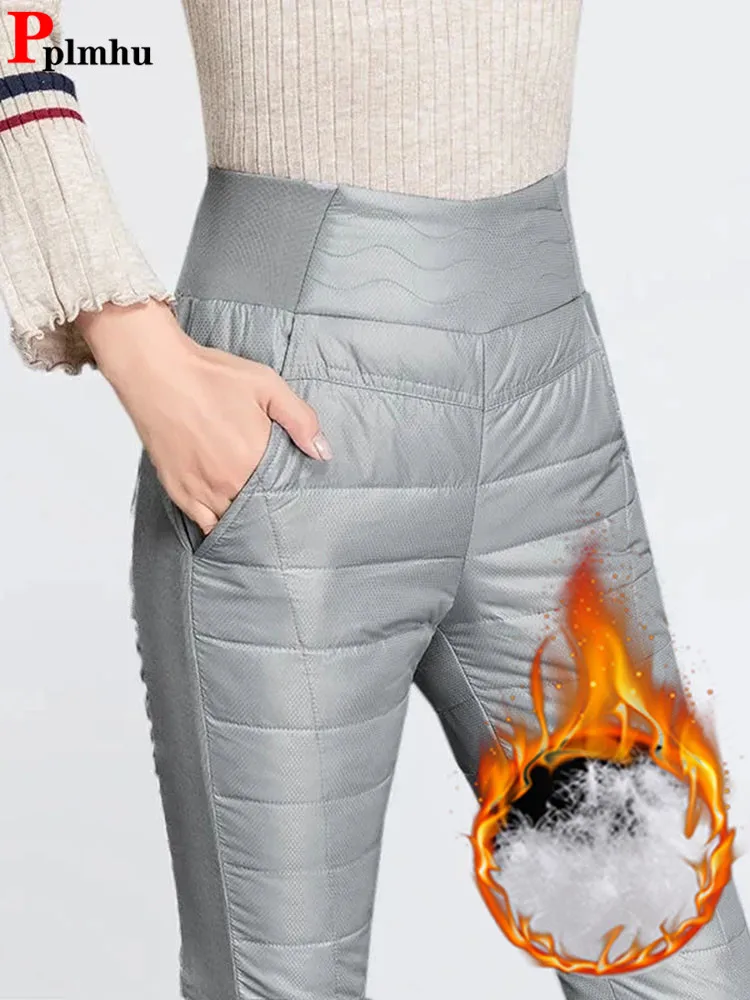 Winter Warm High Waist Sweatpants Women Casual Slim Elastic Down Cotton Pants Snow Wear Classic Patchwork Thicken Chic Pantalons
Winter Warm High Waist Sweatpants Women Casual Slim Elastic Down Cotton Pants Snow Wear Classic Patchwork Thicken Chic Pantalons