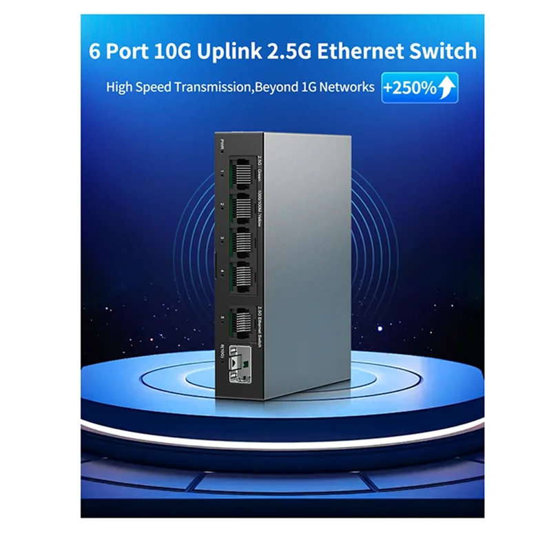-ABAB 2.5G Switch 5 Port 2500Mbps Network Switch With 10G SFP+ Auto MDI/MDIX Plug And Play Unmanaged Ethernet Switch EU PLUG
-ABAB 2.5G Switch 5 Port 2500Mbps Network Switch With 10G SFP+ Auto MDI/MDIX Plug And Play Unmanaged Ethernet Switch EU PLUG