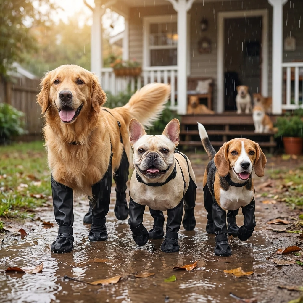 Full-Coverage Dog Anti-Slip Rain Boots Waterproof & Wear-Resistant Paw Protectors for Medium & Large Dogs in Rainy Days
Full-Coverage Dog Anti-Slip Rain Boots Waterproof & Wear-Resistant Paw Protectors for Medium & Large Dogs in Rainy Days