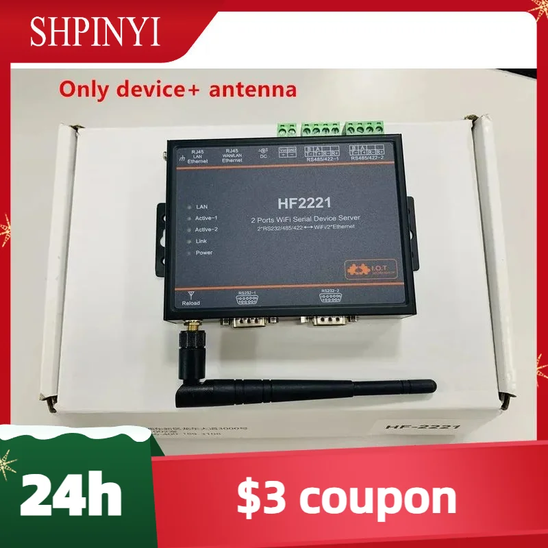 HF2221 Industrial Modbus 2Ports Serial Server RS232/RS485/RS422 to WiFi Ethernet Device automation control
HF2221 Industrial Modbus 2Ports Serial Server RS232/RS485/RS422 to WiFi Ethernet Device automation control