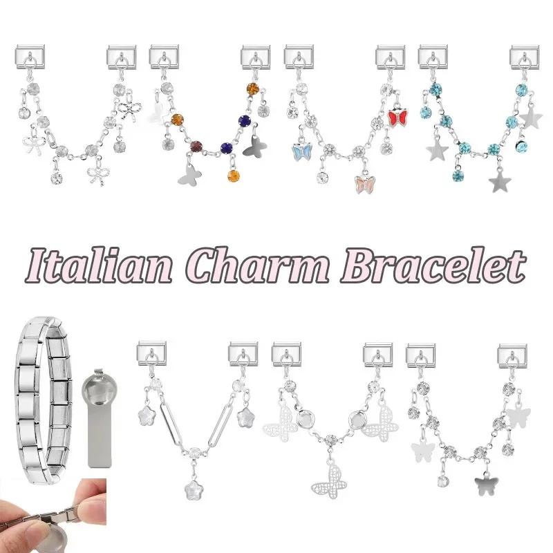 Star Butterfly Heart Zircon Pearl Tassel Chain Link Bracelet for Women
Star Butterfly Heart Zircon Pearl Tassel Chain Link Bracelet for Women