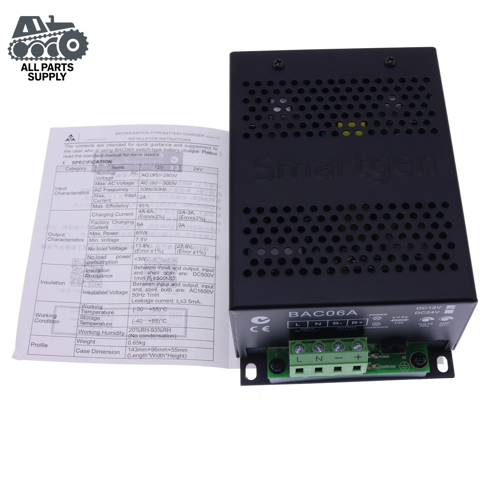 Контроллер зарядного устройства Samartgen BAC06A-12V для генератора, 12В
Контроллер зарядного устройства Samartgen BAC06A-12V для генератора, 12В