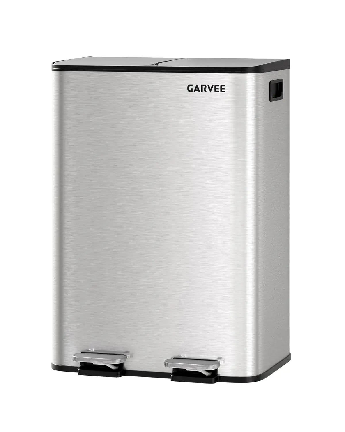 2 x 8 Gal Dual Trash Can, Stainless Steel Kitchen Recycling Bin with Soft-Close Lid, Silver
2 x 8 Gal Dual Trash Can, Stainless Steel Kitchen Recycling Bin with Soft-Close Lid, Silver