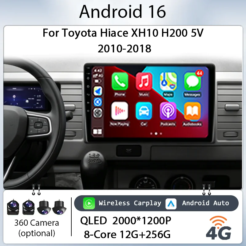 IPS HD Touch Screen Stereo Unit Media 10" Android 16 Wireless CarPlay GPS Navi WiFi DSP for Toyota Hiace XH10 H200 5V 2010-2018
IPS HD Touch Screen Stereo Unit Media 10" Android 16 Wireless CarPlay GPS Navi WiFi DSP for Toyota Hiace XH10 H200 5V 2010-2018