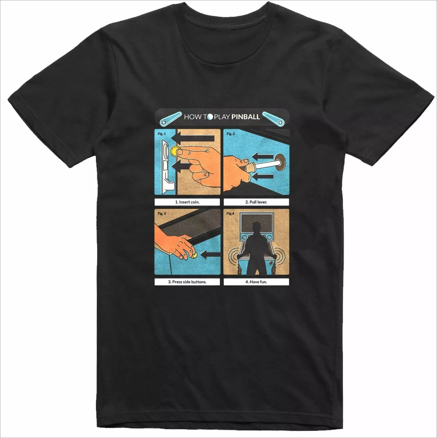 Mens T Shirt Retro Pinball Machine Instruction Design Retro Game T-Shirts Short Sleeve Shirt Unisex Men Women Summer
Mens T Shirt Retro Pinball Machine Instruction Design Retro Game T-Shirts Short Sleeve Shirt Unisex Men Women Summer