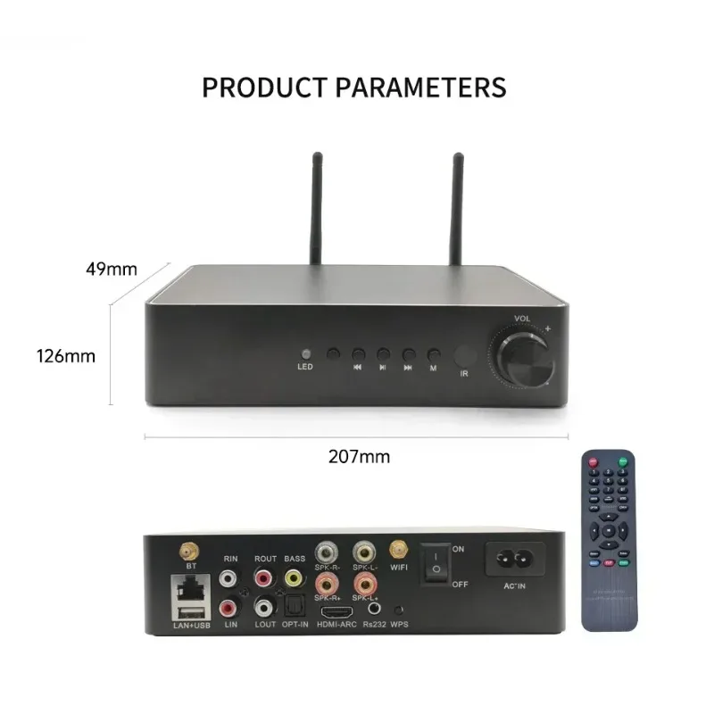 WA60 50W x 2 HIFI Stereo Amplifier Wireless Multi room home audio TV HD Audio
WA60 50W x 2 HIFI Stereo Amplifier Wireless Multi room home audio TV HD Audio