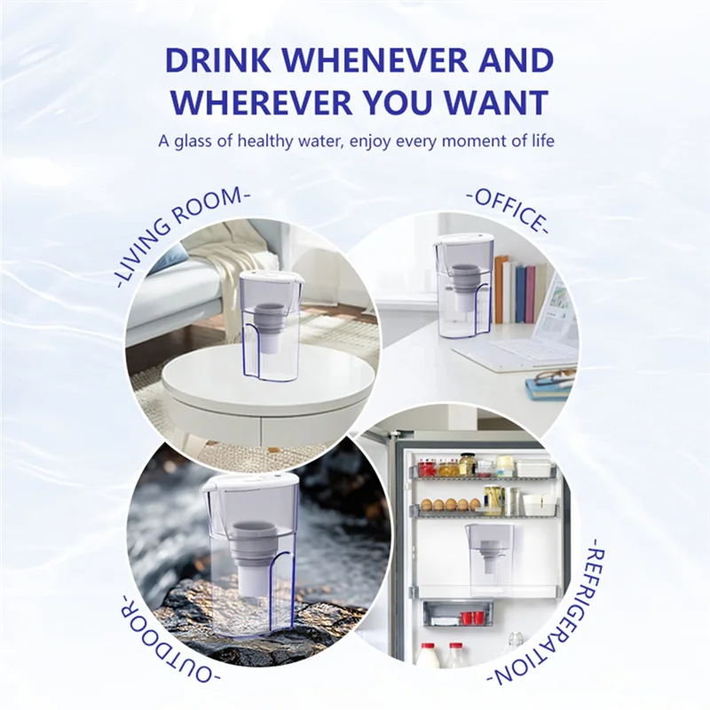 Кувшин для очистки питьевой воды емкостью 1 л, портативный и фильтрация активированного угля для домашнего использования
Кувшин для очистки питьевой воды емкостью 1 л, портативный и фильтрация активированного угля для домашнего использования