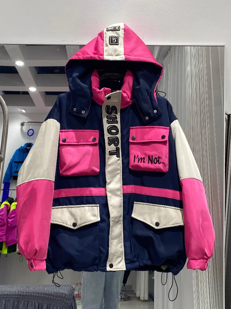 Streetwear Denim Contrast Down Jacket Women's Fashion Trendy Detachable Cap Parker Thickened Warm Men's And Ladies Couple's Coat
Streetwear Denim Contrast Down Jacket Women's Fashion Trendy Detachable Cap Parker Thickened Warm Men's And Ladies Couple's Coat