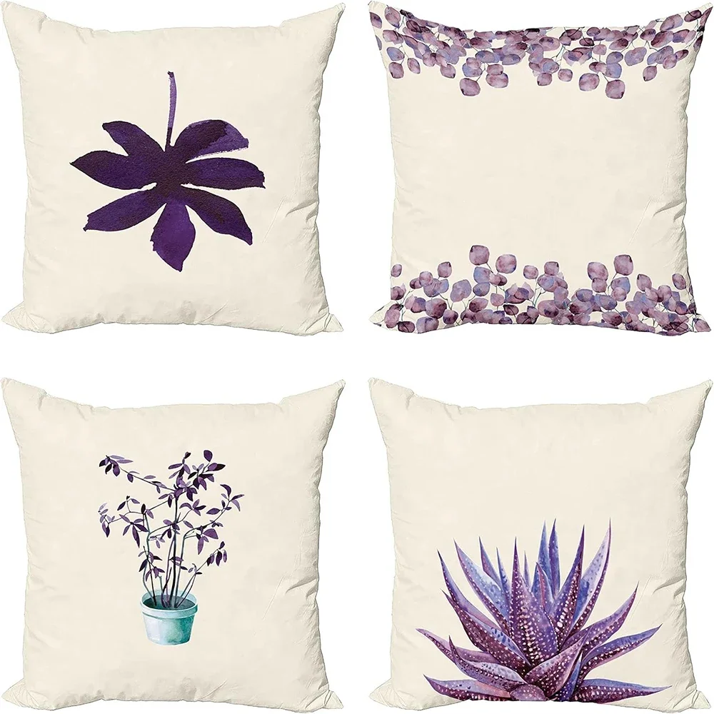 Наволочки с фиолетовым растительным принтом, наволочки для диванных подушек, украшения для домашней спальни
Наволочки с фиолетовым растительным принтом, наволочки для диванных подушек, украшения для домашней спальни