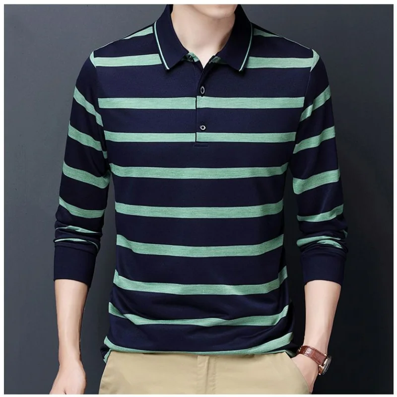 Men's Simple Stripe Long Sleeve Polo Shirt Urban Street Business Casual Fashion Clothes Autumn Oversize Casual Lapel Button Tops
Men's Simple Stripe Long Sleeve Polo Shirt Urban Street Business Casual Fashion Clothes Autumn Oversize Casual Lapel Button Tops