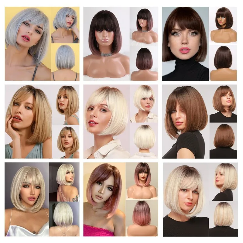 Gradient Bobo Bangs Short Hair Wig, Cosplay Sexy Girl, Women's Wig Heat-resistant
Gradient Bobo Bangs Short Hair Wig, Cosplay Sexy Girl, Women's Wig Heat-resistant