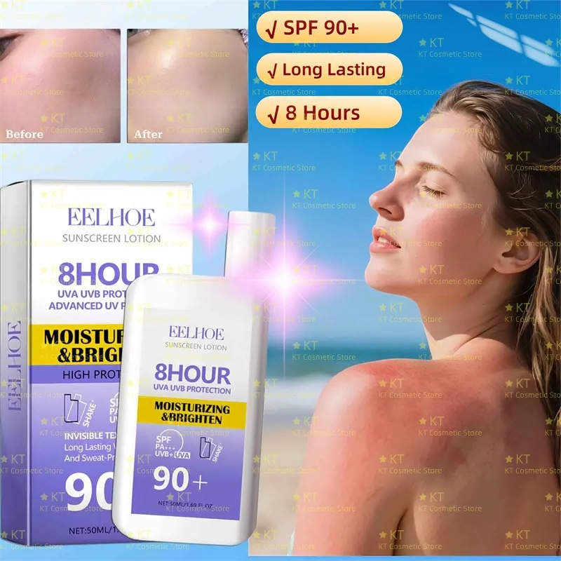SPF 90+ Sunscreen Lotion 8 Hours Face UVA UVB High Protection Cream Advanced UV Protector Moisturizing Brighten Body Skin Care
SPF 90+ Sunscreen Lotion 8 Hours Face UVA UVB High Protection Cream Advanced UV Protector Moisturizing Brighten Body Skin Care
