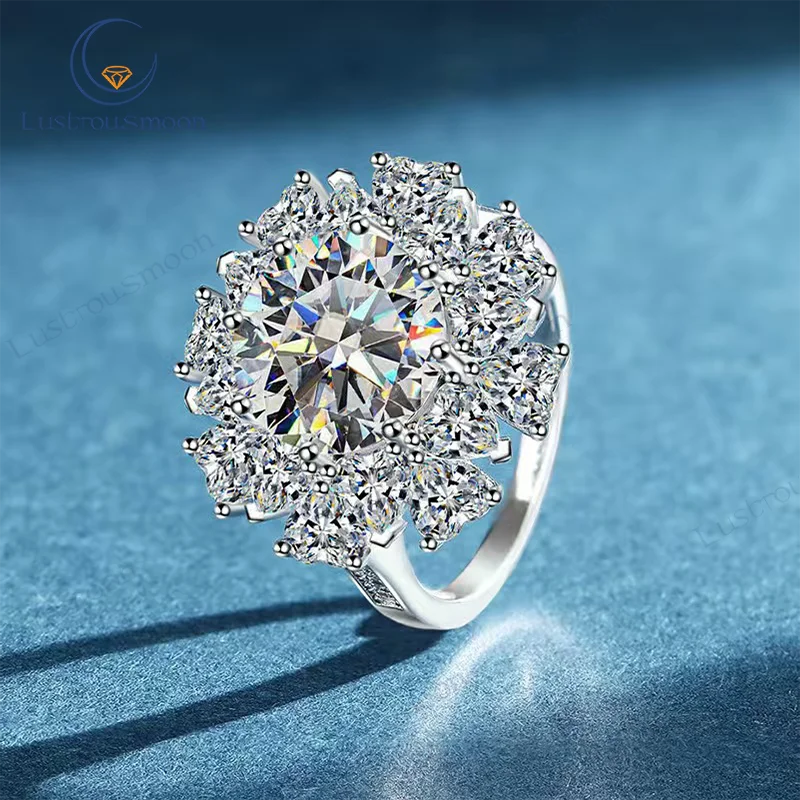 Кольца с муассанитом и драгоценными камнями 5CT, размер круглой огранки, камень в форме сердца, S925, посеребренный цвет D, роскошный дизайн, ювелирное изделие, подарок для женщин
Кольца с муассанитом и драгоценными камнями 5CT, размер круглой огранки, камень в форме сердца, S925, посеребренный цвет D, роскошный дизайн, ювелирное изделие, подарок для женщин