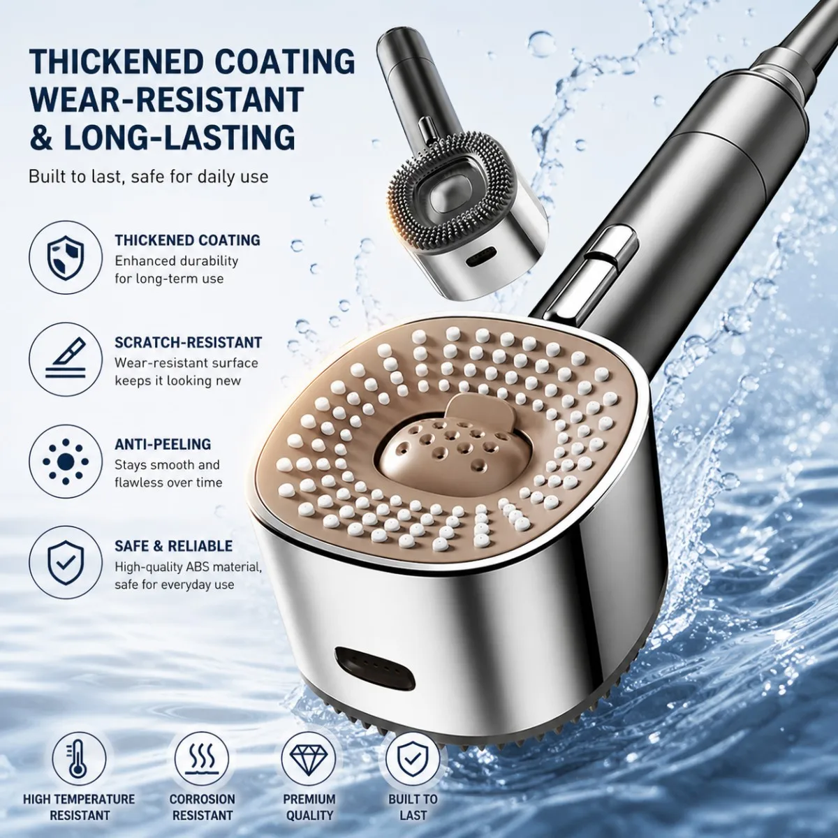Turbo High Pressure Handheld Shower Head 5 Spray Modes Water Saving Filtered Massage Showerhead Soft Silicone Bathroom SPA Head
Turbo High Pressure Handheld Shower Head 5 Spray Modes Water Saving Filtered Massage Showerhead Soft Silicone Bathroom SPA Head