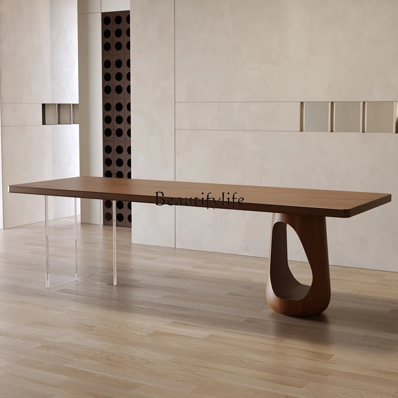 Acrylic suspended tea table Solid wood coffee table Personality and creativity Island large board dining table integration
Acrylic suspended tea table Solid wood coffee table Personality and creativity Island large board dining table integration