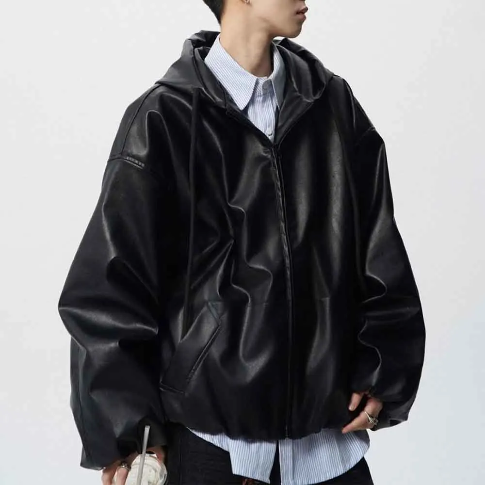 Men's Solid Color Pu Leather Long-Sleeved Jacket American Retro Fashion Trend High Street Loose Casual Niche Autumn Men's Tops
Men's Solid Color Pu Leather Long-Sleeved Jacket American Retro Fashion Trend High Street Loose Casual Niche Autumn Men's Tops