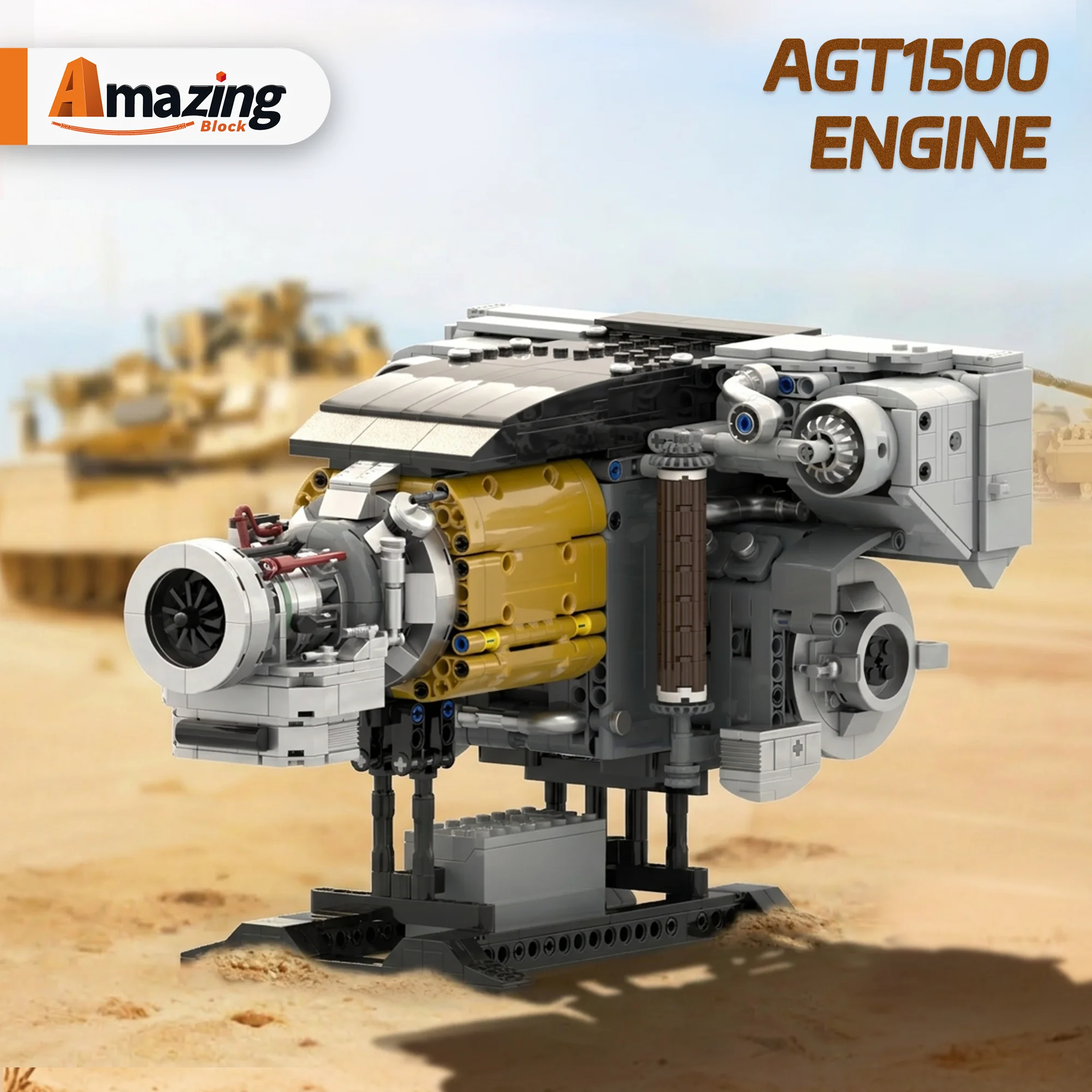 1388PCS AGT1500 Gas Turbine Engine Building Blocks Abrams Main Battle Tank Engine Model Bricks Desktop Ornament Toys Idea Gifts
1388PCS AGT1500 Gas Turbine Engine Building Blocks Abrams Main Battle Tank Engine Model Bricks Desktop Ornament Toys Idea Gifts