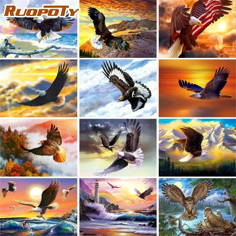 RUOPOTY Frame DIY Painting By Numbers Animals Eagle Home Decoration Wall Art Picture Acrylic Paint On Canvas Gift 40x50cm
RUOPOTY Frame DIY Painting By Numbers Animals Eagle Home Decoration Wall Art Picture Acrylic Paint On Canvas Gift 40x50cm