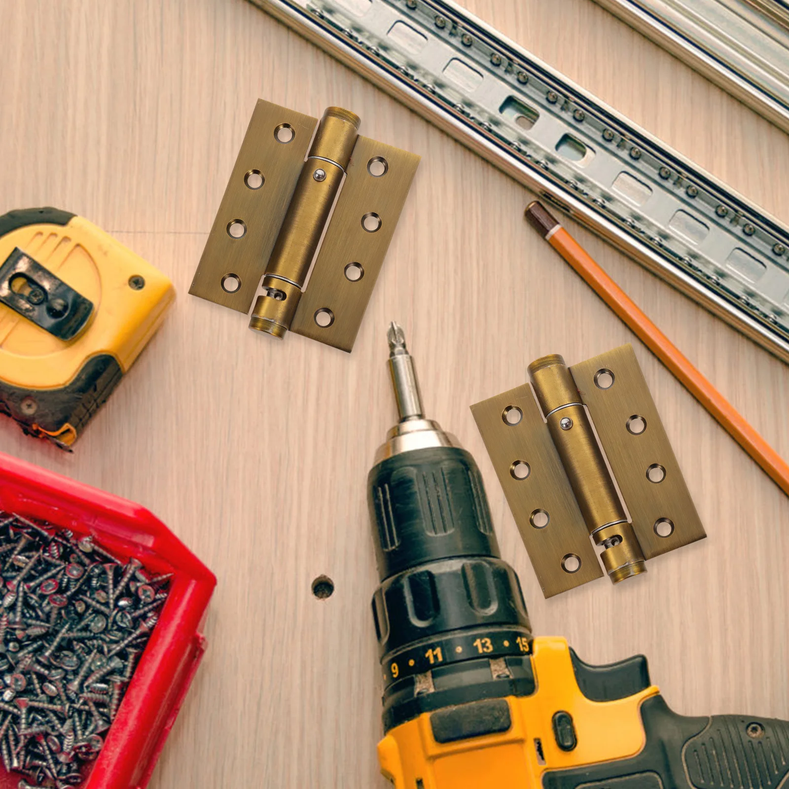 2 шт. самозакрывающиеся автоматические петли сверхмощные дверные петли для закрытия деревянного экрана простой механизм управления 
2 шт. самозакрывающиеся автоматические петли сверхмощные дверные петли для закрытия деревянного экрана простой механизм управления