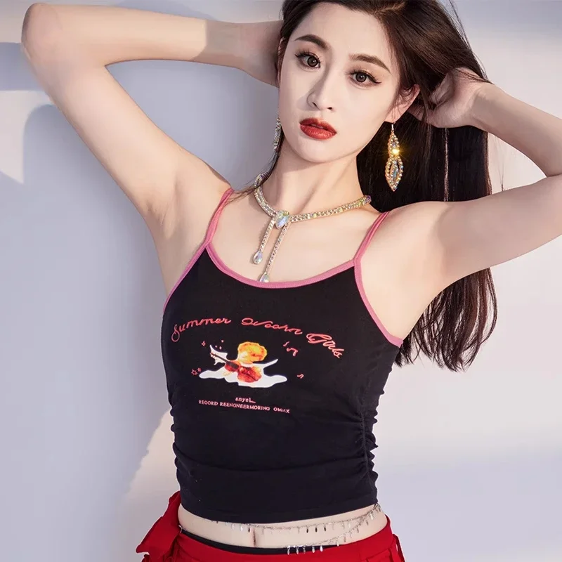 Belly Dance Costumes Women Summer Suspender Printed Sleeveless Top Adult Oriental Belly Dancing Professional Practice Clothing
Belly Dance Costumes Women Summer Suspender Printed Sleeveless Top Adult Oriental Belly Dancing Professional Practice Clothing