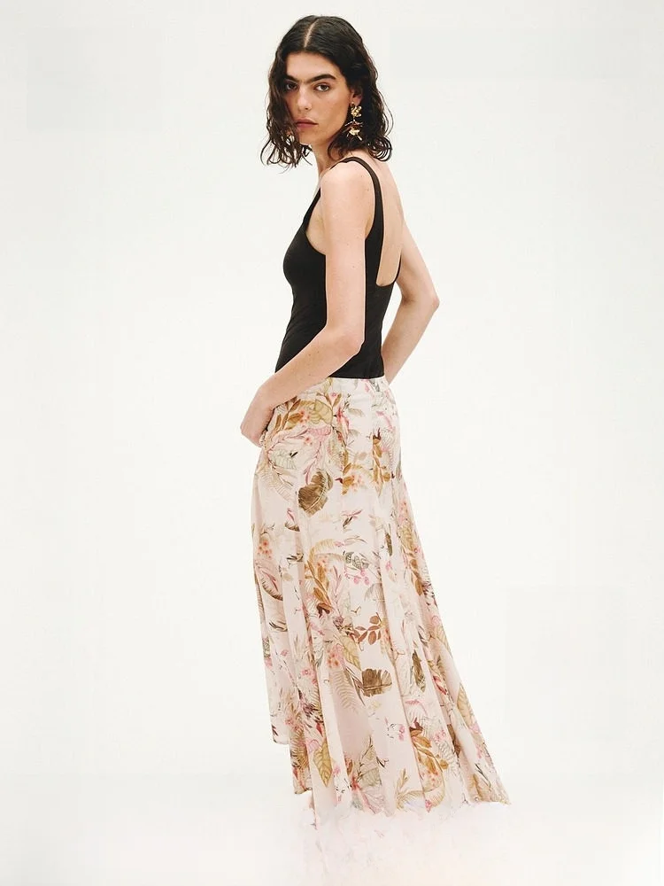 High Waist A-Line Skirt Women's Summer New Fashion Blend Rayon Fabric Bell Bottom Skirts H&M 1336317 Slim Fit Cotton
High Waist A-Line Skirt Women's Summer New Fashion Blend Rayon Fabric Bell Bottom Skirts H&M 1336317 Slim Fit Cotton