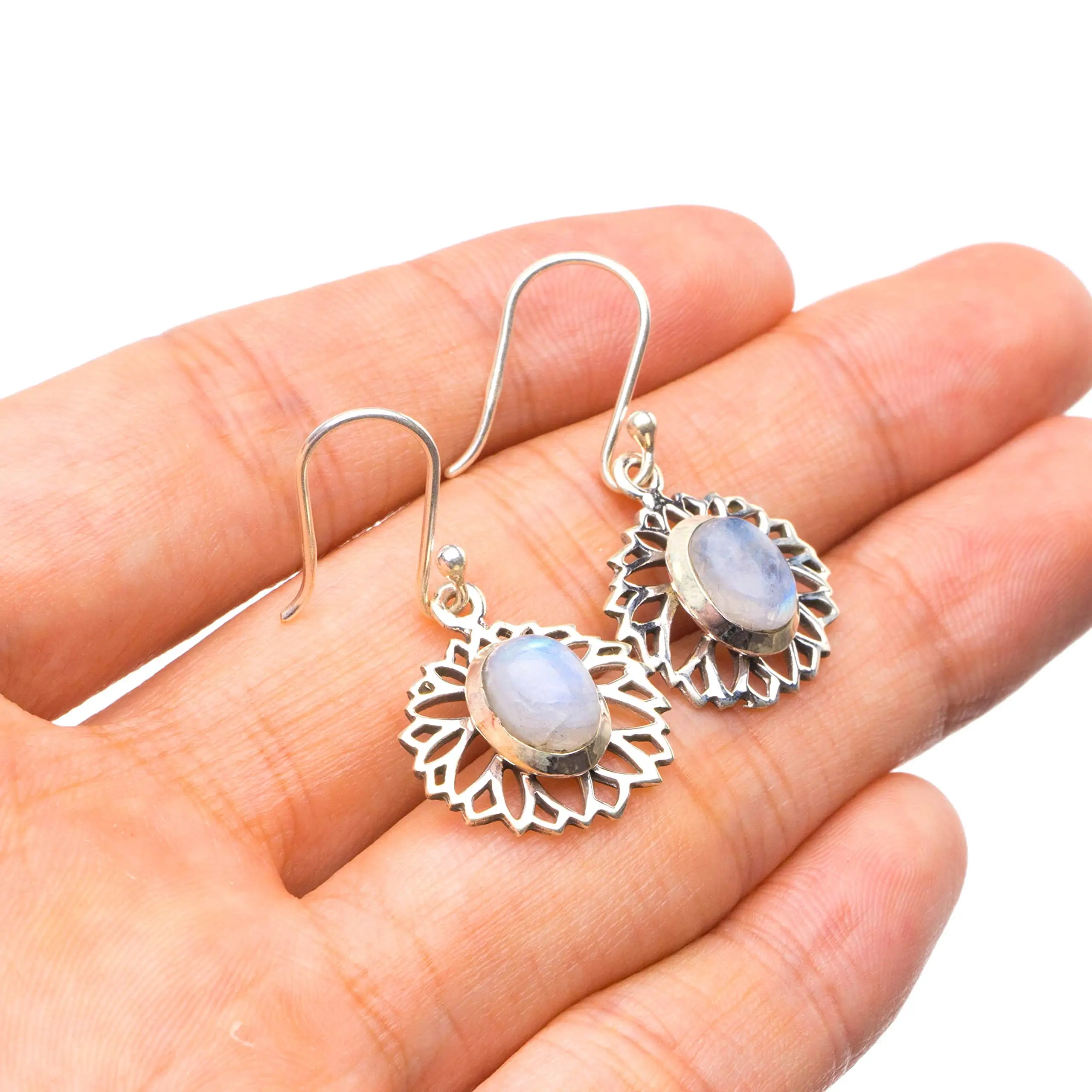 StarGems® Natural Rainbow Moonstone Handmade Unique 925 Sterling Silver Earrings 1.25" Y1791
StarGems® Natural Rainbow Moonstone Handmade Unique 925 Sterling Silver Earrings 1.25" Y1791