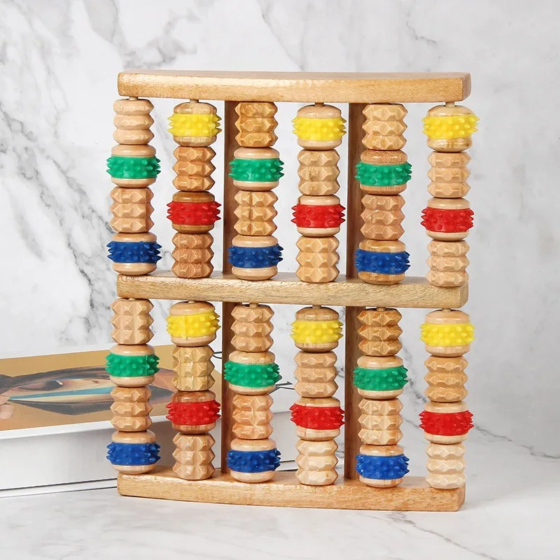 1pc 6 Rows Wood Foot Massage Roller Household Relief Stress Relax Fascia Massage Pain Roller Feet Care Massager Care Tool 마사지 용품
1pc 6 Rows Wood Foot Massage Roller Household Relief Stress Relax Fascia Massage Pain Roller Feet Care Massager Care Tool 마사지 용품