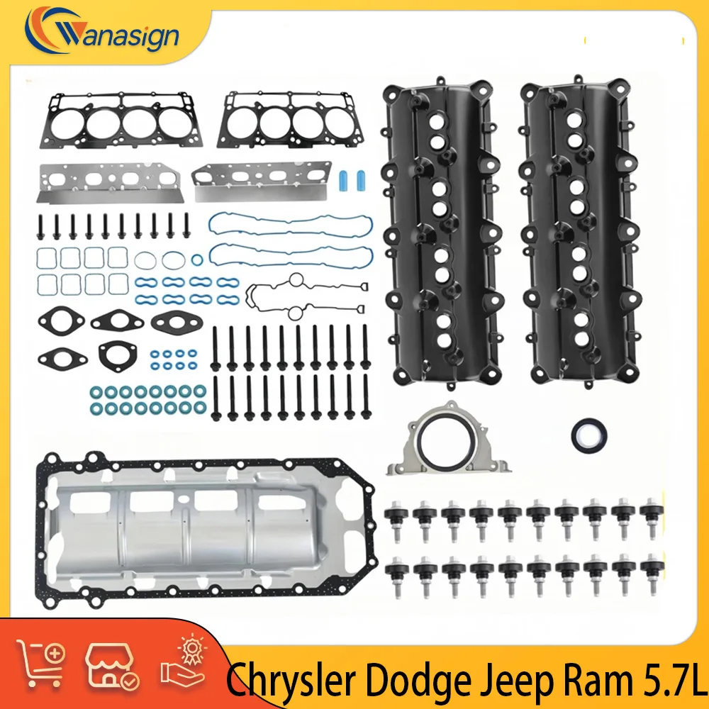 Engine Parts Head Gasket Sets Valve Seals Oil Pan Fit 5.7 L V8 Gas OHV For Chrysler Dodge Jeep Ram 5.7L 2009-2016 HS54418B
Engine Parts Head Gasket Sets Valve Seals Oil Pan Fit 5.7 L V8 Gas OHV For Chrysler Dodge Jeep Ram 5.7L 2009-2016 HS54418B