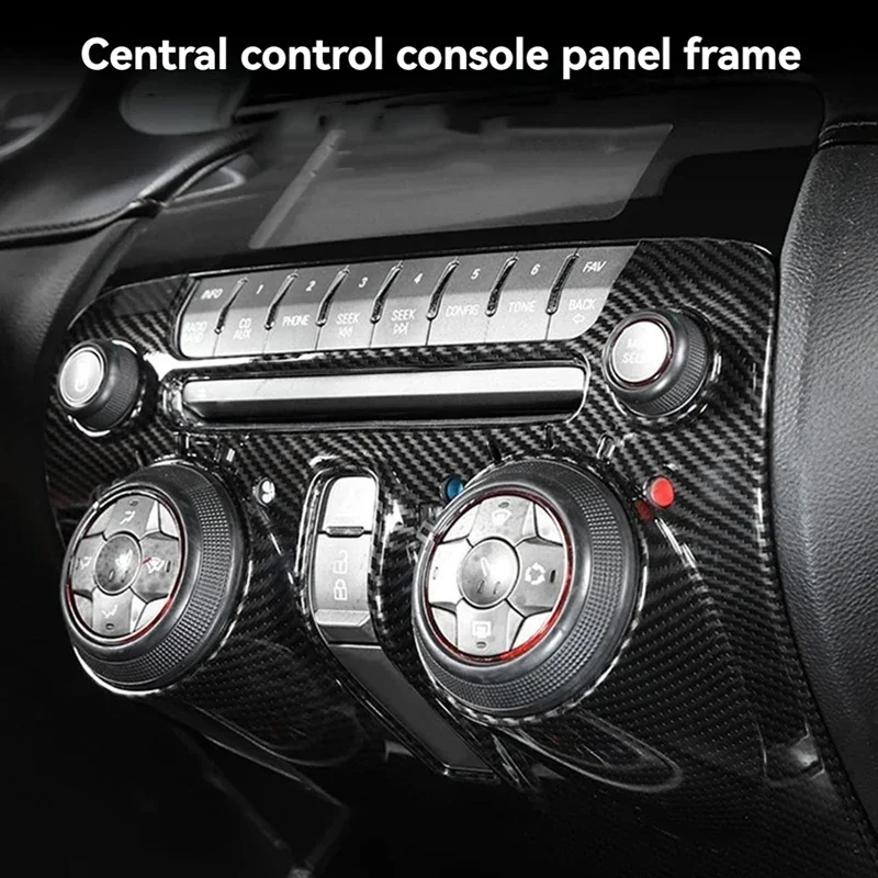 For Chevrolet Camaro Real Dry Carbon Fiber Center Console Air Conditioning CD Button Panel Cover Trim Frame modification 10-2015
For Chevrolet Camaro Real Dry Carbon Fiber Center Console Air Conditioning CD Button Panel Cover Trim Frame modification 10-2015
