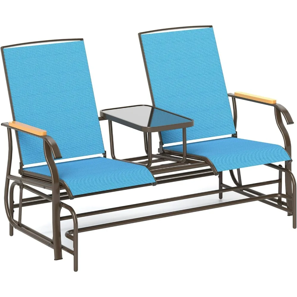 2 Person Outdoor Glider Bench, Patio Swing Glider Chair Loveseat with Breathable Mesh, Table, Steel Frame for Garden
2 Person Outdoor Glider Bench, Patio Swing Glider Chair Loveseat with Breathable Mesh, Table, Steel Frame for Garden