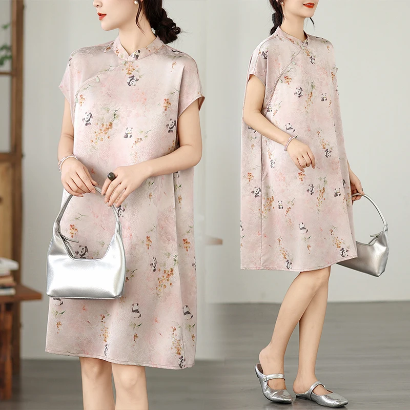 New Chinese Sle Double-Sided Embroidered angyun Silk Stand Collar Summer Slimming Women's Dr Commute Sle Loose Fit
New Chinese Sle Double-Sided Embroidered angyun Silk Stand Collar Summer Slimming Women's Dr Commute Sle Loose Fit