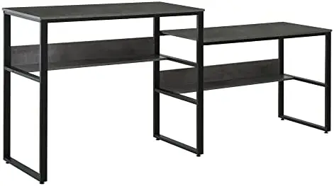 86.5 Inch Two Person Desk Double Computer Table Writing Desk with Open Shelves Long Workstation for Office Gray Craft table
86.5 Inch Two Person Desk Double Computer Table Writing Desk with Open Shelves Long Workstation for Office Gray Craft table