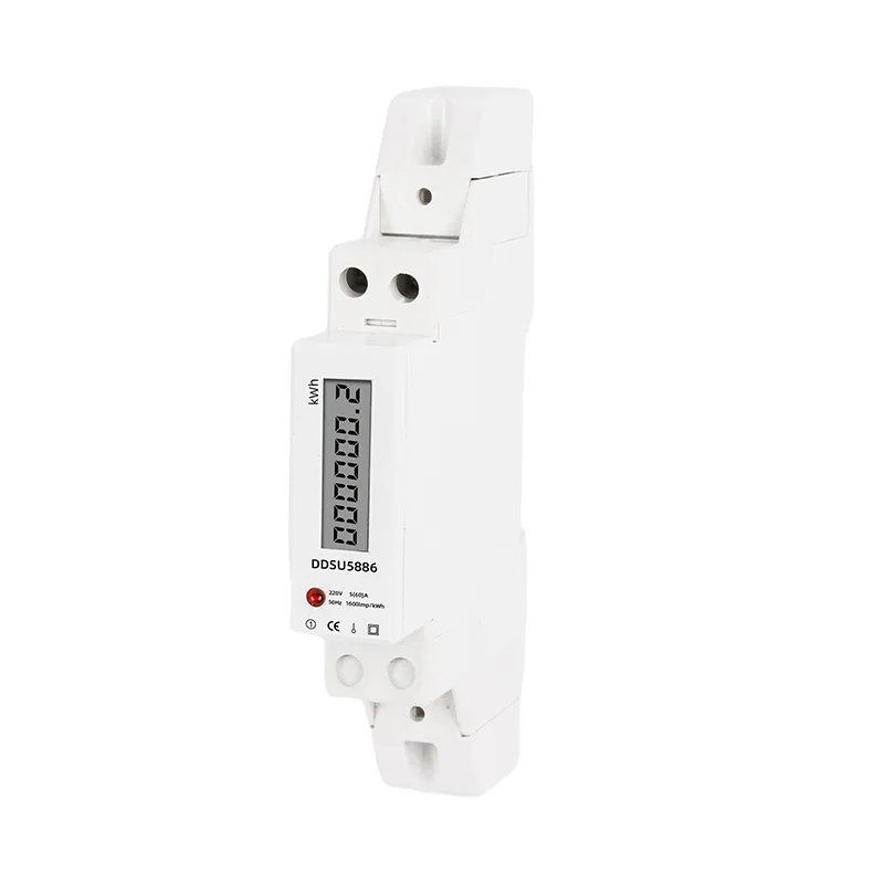 Single-phase liquid crystal display with backlight counter display smart meter, rail type energy meter
Single-phase liquid crystal display with backlight counter display smart meter, rail type energy meter