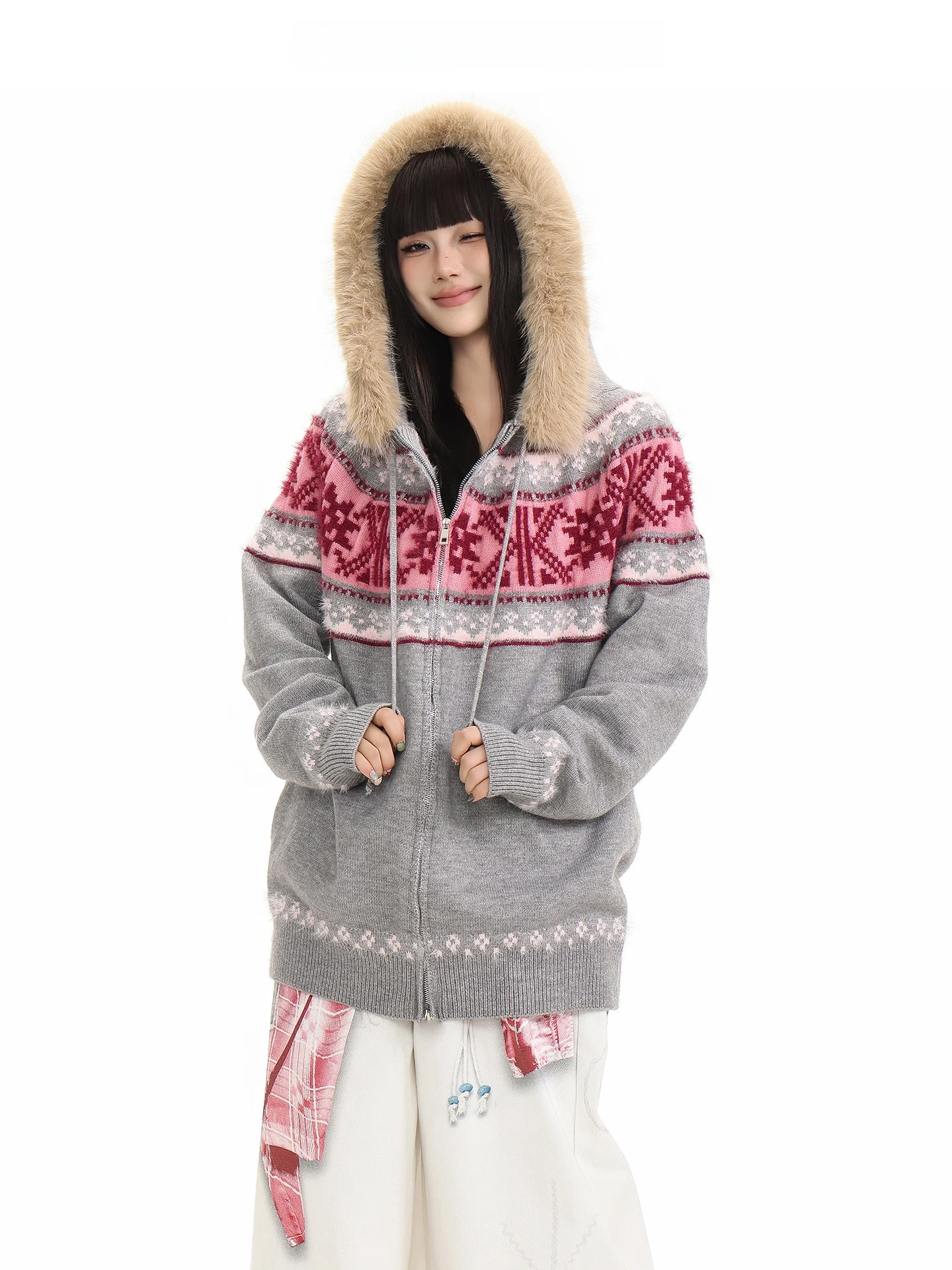 FreeCente Thiened Hooded Knitted Sweater with Large Fur Collar for Men And Women Street Sle Winter Warmth Faion
FreeCente Thiened Hooded Knitted Sweater with Large Fur Collar for Men And Women Street Sle Winter Warmth Faion