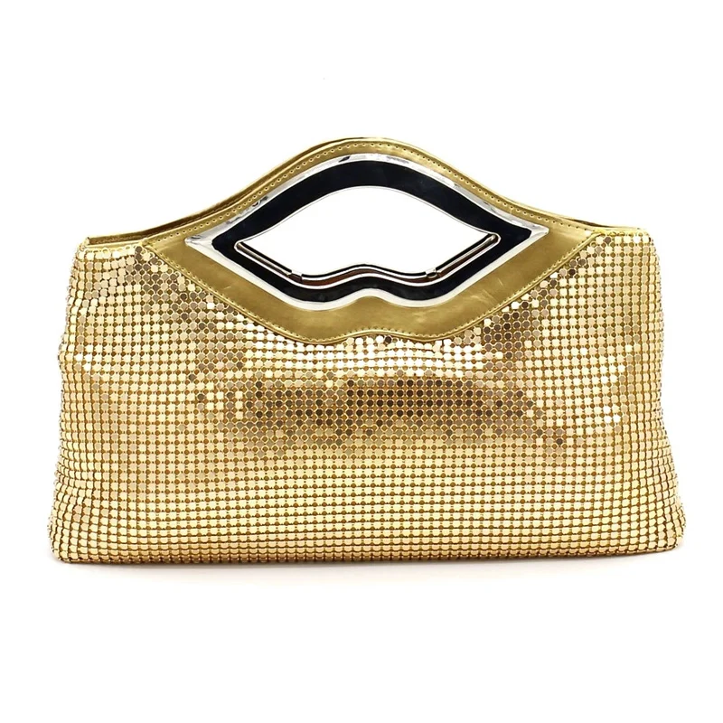 Fashionable Lip Aluminum Handbag for Women Formal Dress Night Party Bag Classic Gold Silver Large Evening Purse Bolsos Clutch
Fashionable Lip Aluminum Handbag for Women Formal Dress Night Party Bag Classic Gold Silver Large Evening Purse Bolsos Clutch