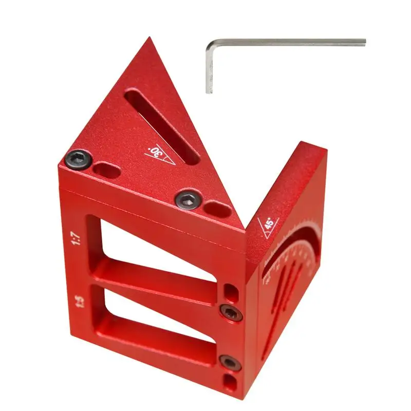 Carpenter Square Woodworking Square Aluminum Miter Triangle Ruler 3D Multi Angle 30/45/60 Degree Layout Measuring Ruler 
Carpenter Square Woodworking Square Aluminum Miter Triangle Ruler 3D Multi Angle 30/45/60 Degree Layout Measuring Ruler