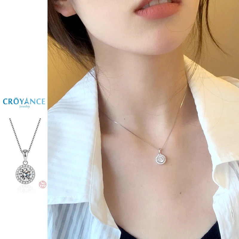 925 Sterling Silver Exquisite Shiny 11mm Round Full Inlaid Zircon Pendant Necklaces Women Jewelry Gift Chain Length Adjustable
925 Sterling Silver Exquisite Shiny 11mm Round Full Inlaid Zircon Pendant Necklaces Women Jewelry Gift Chain Length Adjustable