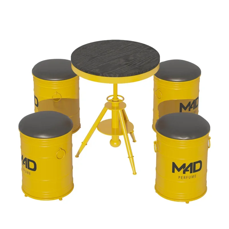 Industrial style milk tea shop tables and chairs, combination wrought iron Internet celebrity outdoor stool creativity
Industrial style milk tea shop tables and chairs, combination wrought iron Internet celebrity outdoor stool creativity